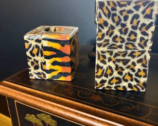 Animal Print candles (never used)
