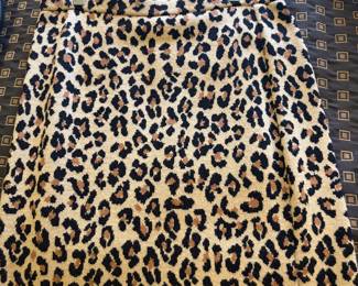 St. John Cheetah Print mini skirt (matches swing coat)