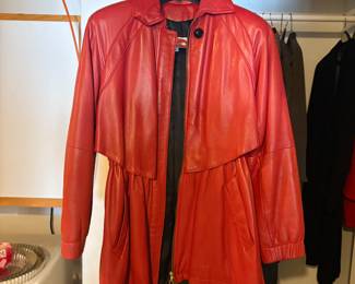 Women's Cache Red Leather Jacket