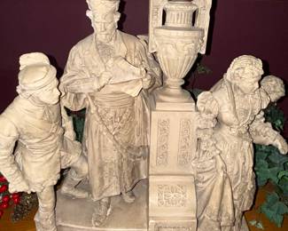 Authentic 19th Century John Rogers Othello "Ha! I like that not" Statue with papers