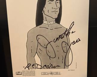 King of the Hill TV Show 
Character Indian John Redcorn
Signed by voice actor Jonathan Joss