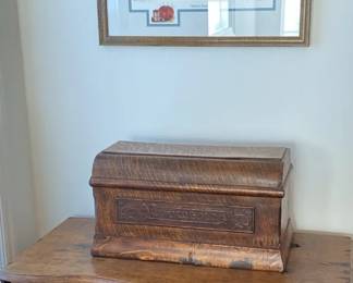 Antique Sewing Machine And Sewing Machine Print