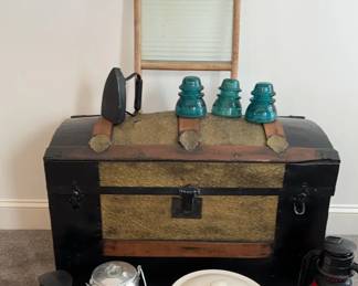 Antique Trunk, Chamber Pot With Lid, Vintage And More