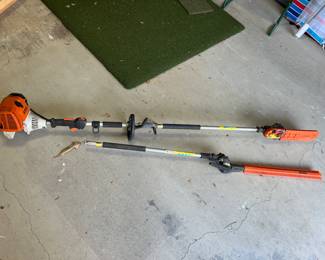 Stihl KM110r with 2 attachments