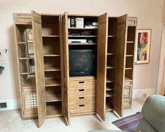 Custom mirrored wall shelves