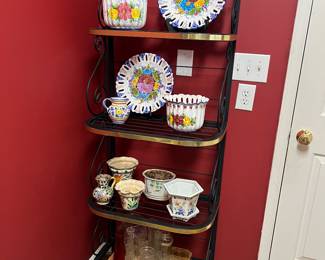 Baker’s rack, misc decor