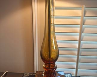 Detail of Italian glass lamp