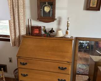 Wall Clock, Slant Front Desk