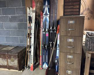 Skis, File Cabinet