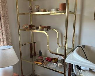 Vintage Brass Etagere