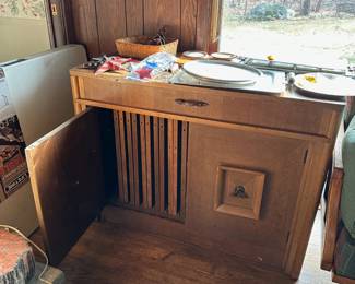 Apartment Dining Table (Opens To A Table - Leaves Stored In Cabinet)