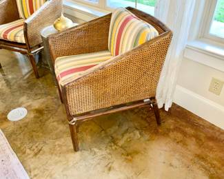 Vintage McGuire Cane & Bamboo Chairs - Pair 