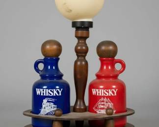 Vintage Bar Lamp with Whiskey Jugs