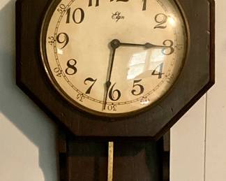 Elgin Octagonal Wall Clock with Pendulum