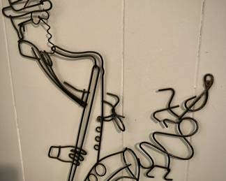 Mid-Century Modern Wire Art - Musical Theme