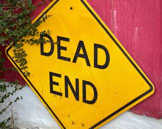 Vintage "Dead End" Road Sign