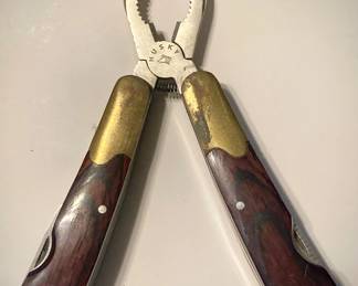 Husky Multi-Tool Pliers with Wood Handles