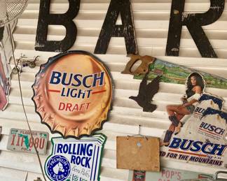 Assorted Bar and Advertising Memorabilia