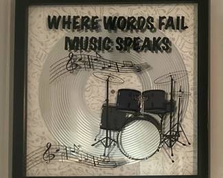 Framed Music-Themed Shadow Box Art