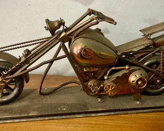 Steampunk Motorcycle Sculpture