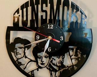 Gunsmoke Vinyl Record Clock