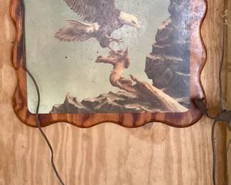 Harley-Davidson Eagle Clock and Ballantine India Pale Ale Mirror