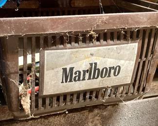 Vintage Marlboro Cigarette Advertising Crate
