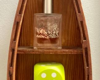 Small Wooden Canoe Shelf