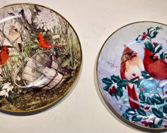 The Old Wooden Bucket & Winter's Splendor Collector Plates
