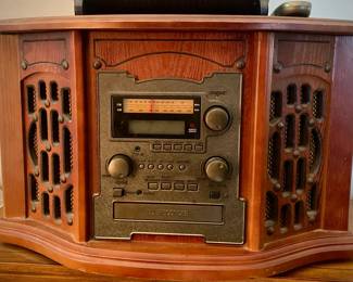 Innovative Tech ITRR-501 Wooden 5-in-1 Music Center CD Cassette Radio LP