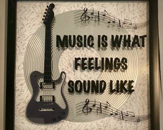 Framed Music-Themed Shadow Box Art