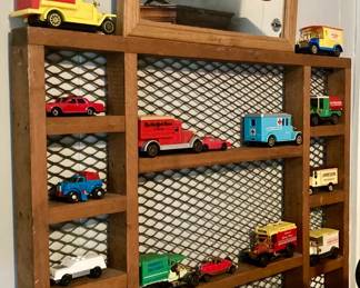 Miniature's Shelf and Mirrored Bud Light Sign