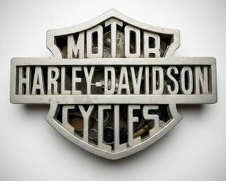 Vintage 1998 Harley Davidson Die Cast Metal Trinket Box