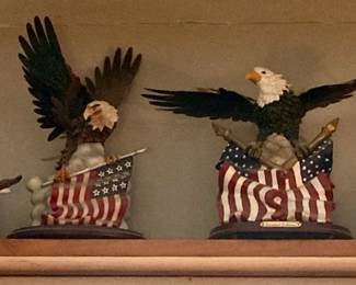 Collection of Patriotic Eagle Figurines