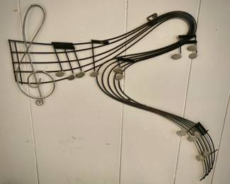 Mid-Century Modern Wire Art - Musical Theme