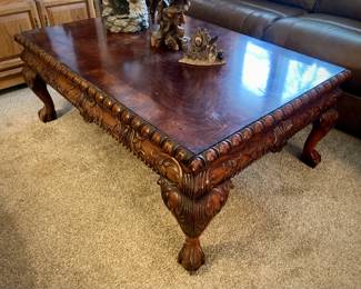 Carved Mahogany Coffee Table