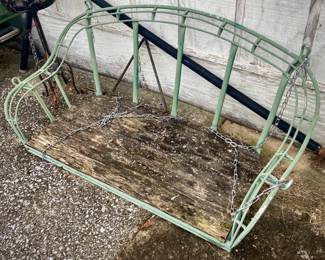 Vintage Metal Garden Swing Seat