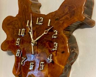 Live Edge Wood Wall Clock