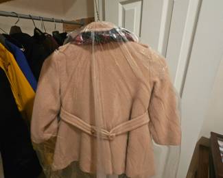 VTG childs cordoroy coat w/ sash & scarf