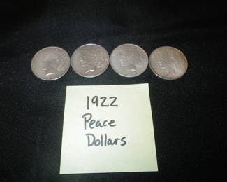 1922 Peace Dollars