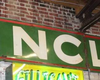 2pc Sinclair Metal Sign Approx 30" x 18'2"