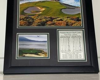 Framed Pebble Beach Golf Links Course In California