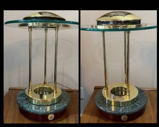 Robert Sonneman Style “Saturn” Table Lamp Pair