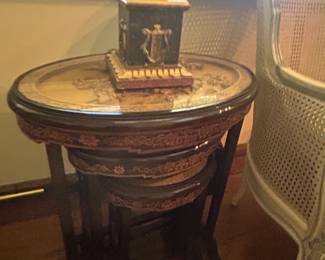 Nesting Tables Hand Carved