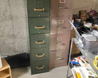 Vintage metal file cabinets