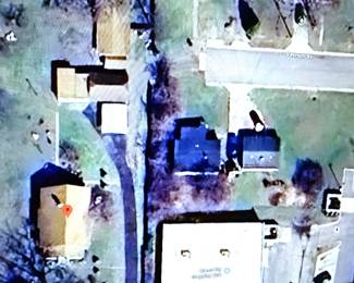 Aerial view of the back of the property