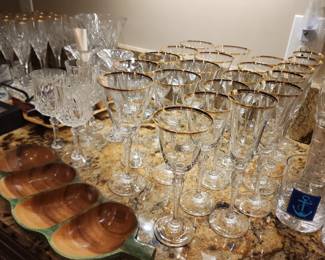 Glasses with Gold Trim