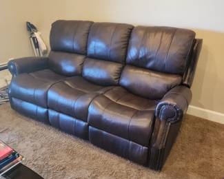 (Available for presale) Leather Recliner Couch