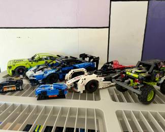 (6) LEGO Vehicles
LEGO Speed Champions McLaren Elva Polybag (Set 30343
LEGO Speed Champions Lamborghini Huracán Super Trofeo EVO 30342
LEGO Technic Monster Jam Grave Digger set (42118
LEGO Technic Formula E Porsche 99X
LEGO Technic McLaren Senna GTR model, set number 42123
LEGO Technic Ford Mustang Shelby GT500