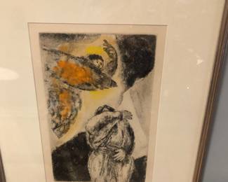 Marc Chagall etching Vision of Elijah NOW $1750 
